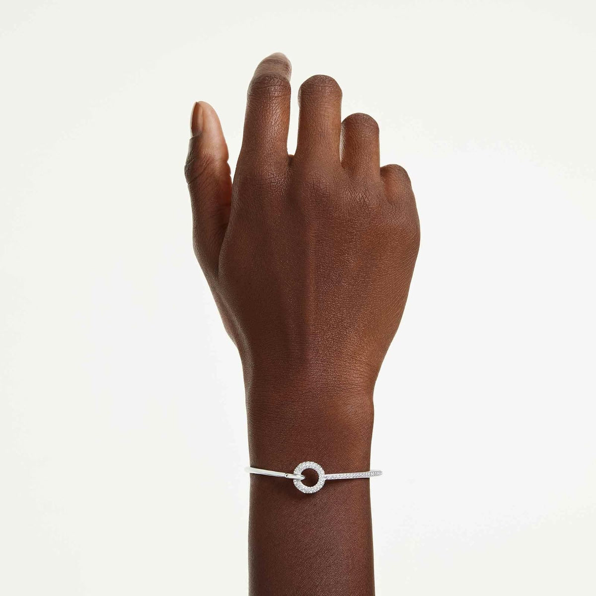 Swarovski Dextera Collection - Pulsera de corte redondo, color blanco