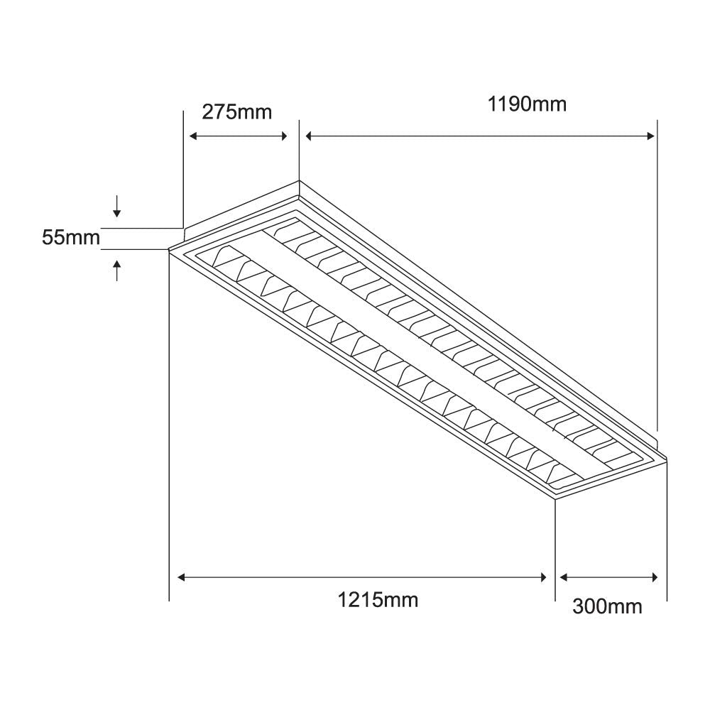 Tecnolite - Panel LED 2x2 Suspendido/Empotrable 40 W, Luz Blanca Neutra, No atenuable, LED integrado