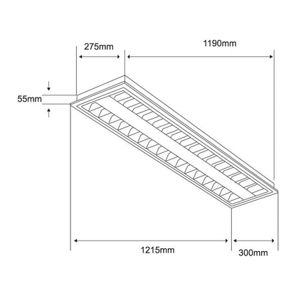 Tecnolite - Panel LED 2x2 Suspendido/Empotrable 40 W, Luz Blanca Neutra, No atenuable, LED integrado
