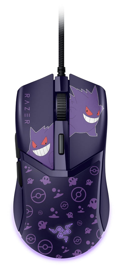 Razer Cobra Gengar Edition - Ratón para Juegos Ligero con Cable - Sensor 8500 dpi - 58g - Interruptor óptico 3th Gen - Iluminación cromada - Cable Speedflex - PC/Mac | Pokémon Gengar