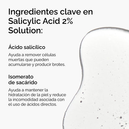 The Ordinary Salicylic Acid 2% Solution, Suero Anti-Imperfecciones con Ácido Salicílico — Suero para piel con tendencia acneica y con brotes, 30ml