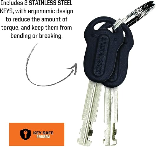 Kryptonite Keeper - Bloqueo en U estándar para Bicicleta, antirrobo de Alta Resistencia, se Vende Plata Segura, grillete de 12 mm con Soporte de Montaje y Llaves para Bicicleta, Motocicleta, Scooter,