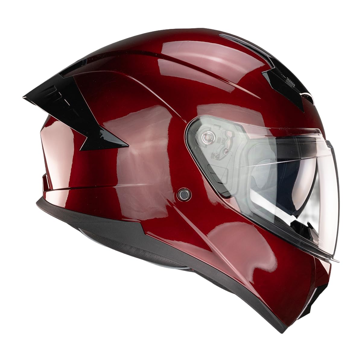 KOV Casco Beta Cherry Rojo Brillante Integral para Moto Certificado Dot