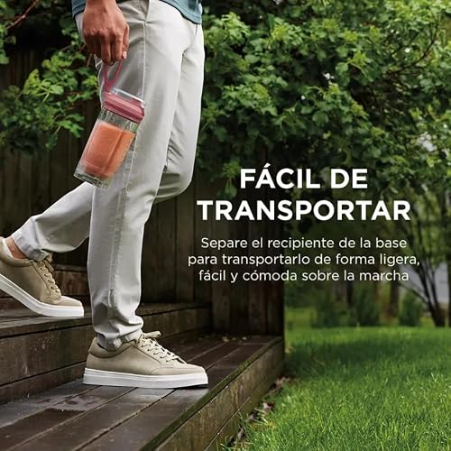 Ninja Blast Max Licuadora Portátil Vaso Desmontable Azul | Vaso Desmontable Fácil de Limpiar | Inalámbrica USB-C | Tapa Anti-derrames | Smoothies y Frozen