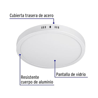 Volteck PLA-209L Plafón Redondo de Leds 24 W