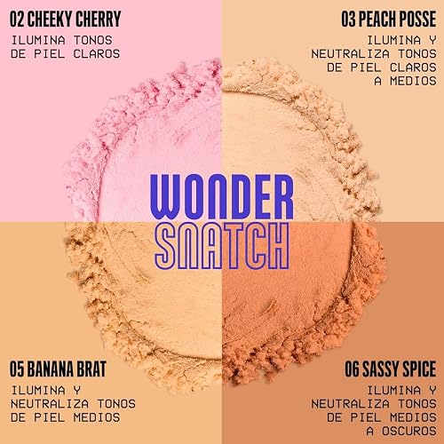 Nyx Professional Makeup, Wonder Snatch Powder. Polvo suelto fijador de maquillaje. Resistente al sudor. Fórmula vegana. Duración 16H. 6gr-Tono: Peach Posse (Durazno Cálido).