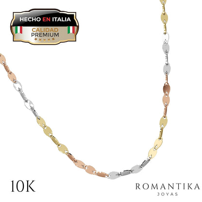 Cadena Grano De Cafe Oro Solido 10 Kilates 2mm Italiano