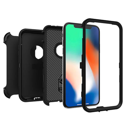 OtterBox DEFENDER SERIES protector para iPhone X (solamente) - Empaque Retail - Negro