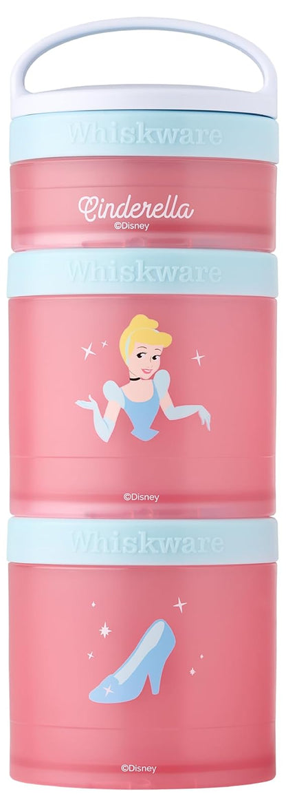 Whiskware Disney Princesa Recipientes para Aperitivos, 3 Tazas - Cenicienta