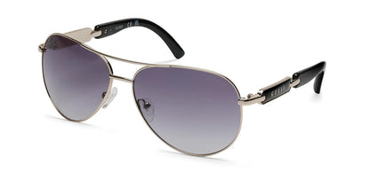 GUESS Gafas de sol de metal para mujer, Gold Gradient Smoke, 60mm