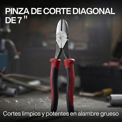 KLEIN TOOLS KTM0005 | Kit De Pinzas | 3 Piezas | Cortes Precisos | Kit de pinzas electricista con fuerza y control; sus pinzas de corte facilitan trabajos pesados y maniobras precisas.