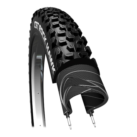 CST Llanta MTB Rock Hawk 29 x 2.25 | Doblable | 60 TPI | Tubeless Ready con EPS | Color Negro
