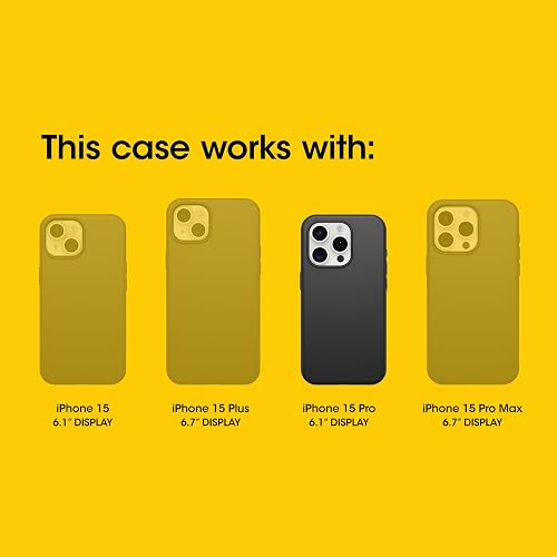 Otterbox Funda para iPhone 15 Pro (Solo) De La Serie Commuter -, Delgada Y Resistente, Apta para El Bolsillo, con Protección De Puerto Negro
