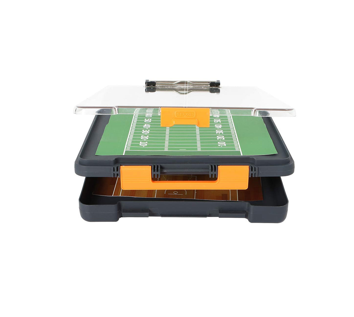 Dexas Clearview Clipcase Portapapeles de borrado en seco, 13.75 x 9.5 pulgadas, naranja. Ver los papeles claramente al aire última intervensión, mantente organizado y seco. Ideal para entrenamiento,