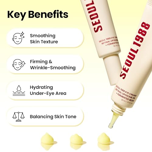 K-SECRET SEOUL 1988 Retinal Eye Cream – Formulated with Advanced Retinal Liposome 4% and Fermented Bean for Smoother, Refreshed-Looking Eyes | Korean Skincare, 30ml / 1.01 fl oz