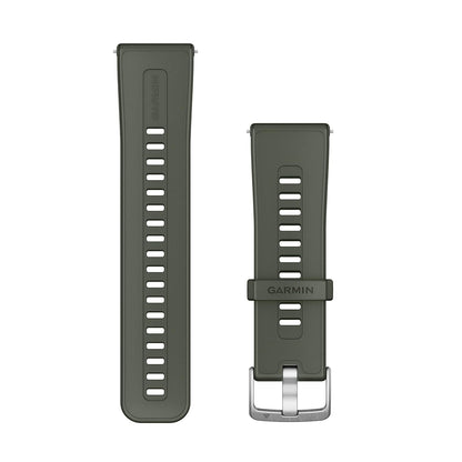 Garmin Correa de Repuesto 24 mm para Venu X1, Liberación Rápida - Moss - Correa de silicona de repuesto de 24 mm de ancho