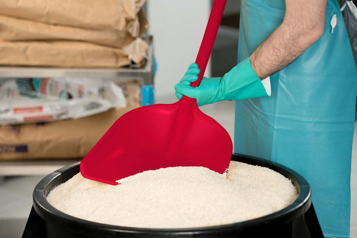 SPARTA 41076EC05 - Pala Sanitaria de plástico, Apta para Alimentos, para cocinas comerciales, 11 Pulgadas, Color Rojo