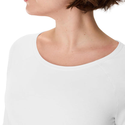 Hanes Playera de Manga raglán de algodón elástico Camisa para Mujer