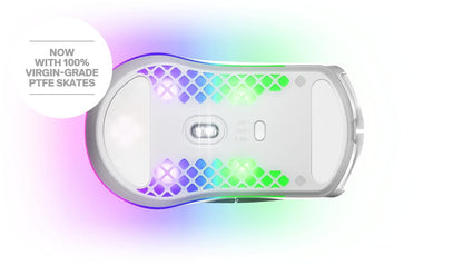 SteelSeries Aerox 3 Wireless - Mouse para Juegos Holey RGB - Diseño Ultraligero Resistente al Agua - Sensor óptico de Aire TrueMove de 18 K dpi