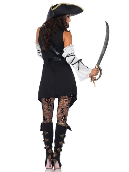Leg Avenue Women's Black Sea Sexy Buccaneer Pirate Costume