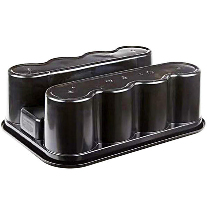 Rubbermaid Commercial Products – Caddy Porta Botellas y Herramientas para Carros de Limpieza, Organizador de Productos de Limpieza, Negro FG315488BLA
