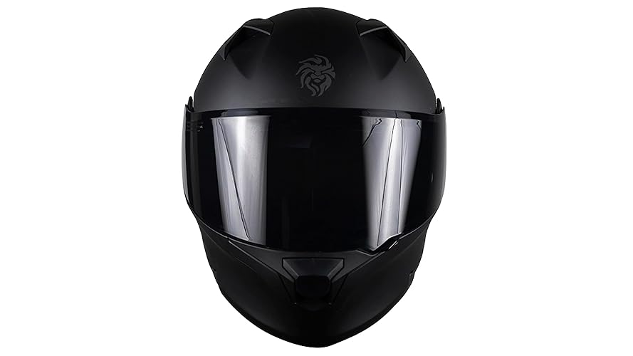 KOV Casco Furia Negro Mate Lente Interno ABATIBLE para Moto Certificado Dot