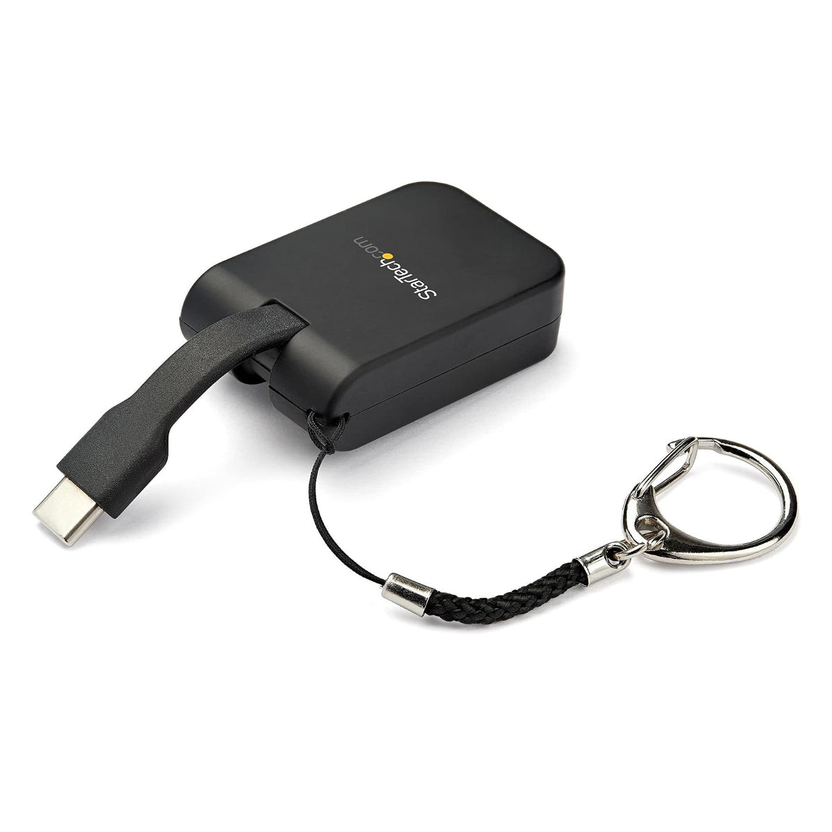 StarTech.com Compact USB C to VGA Adapter - 1080p USB Type-C to VGA Video Display Converter with Keychain Ring - Active USB-C DP Alt Mode to VGA Monitor Dongle - Thunderbolt 3 Compatible (CDP2VGAFC)