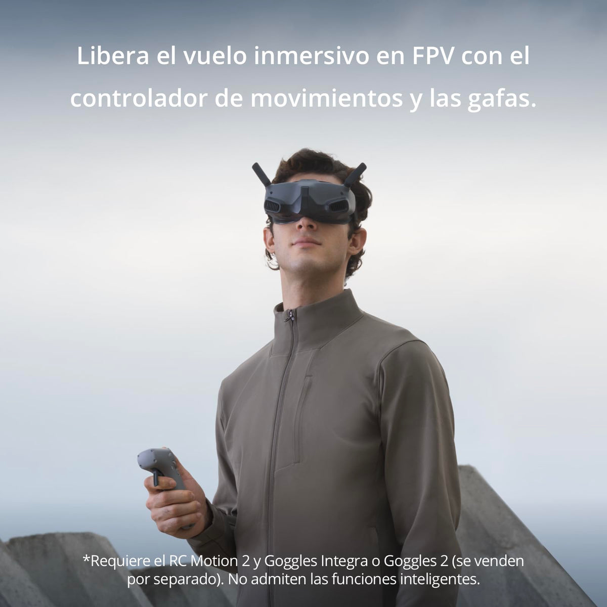 dji RC Motion 2 - Controlador Inteligente inmersivo, operación multidireccional, Accesorio para Drones Multifuncional e intuitivo para FPV, Compatible con dji Avata