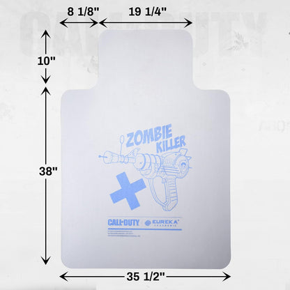 Eureka Ergonomic & Call of DutyⓇ Zombie Killer Gaming Chair Mat for Hardwood Floor/Carpet, Desk Chair Mat with Lip Cartoon Printing, Home Office Floor Protector Accessaries 36 x 48 Transparent