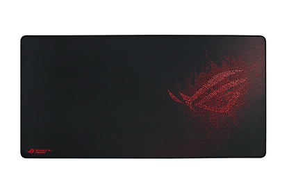 ASUS ROG Sheath Mousepad 900x440mm Antiderrapante Negro Rojo para PC Gamer | Superficie de tela para deslizamiento preciso, base de goma antideslizante, bordes cosidos anti-desgaste, 900x440x3mm, ROG