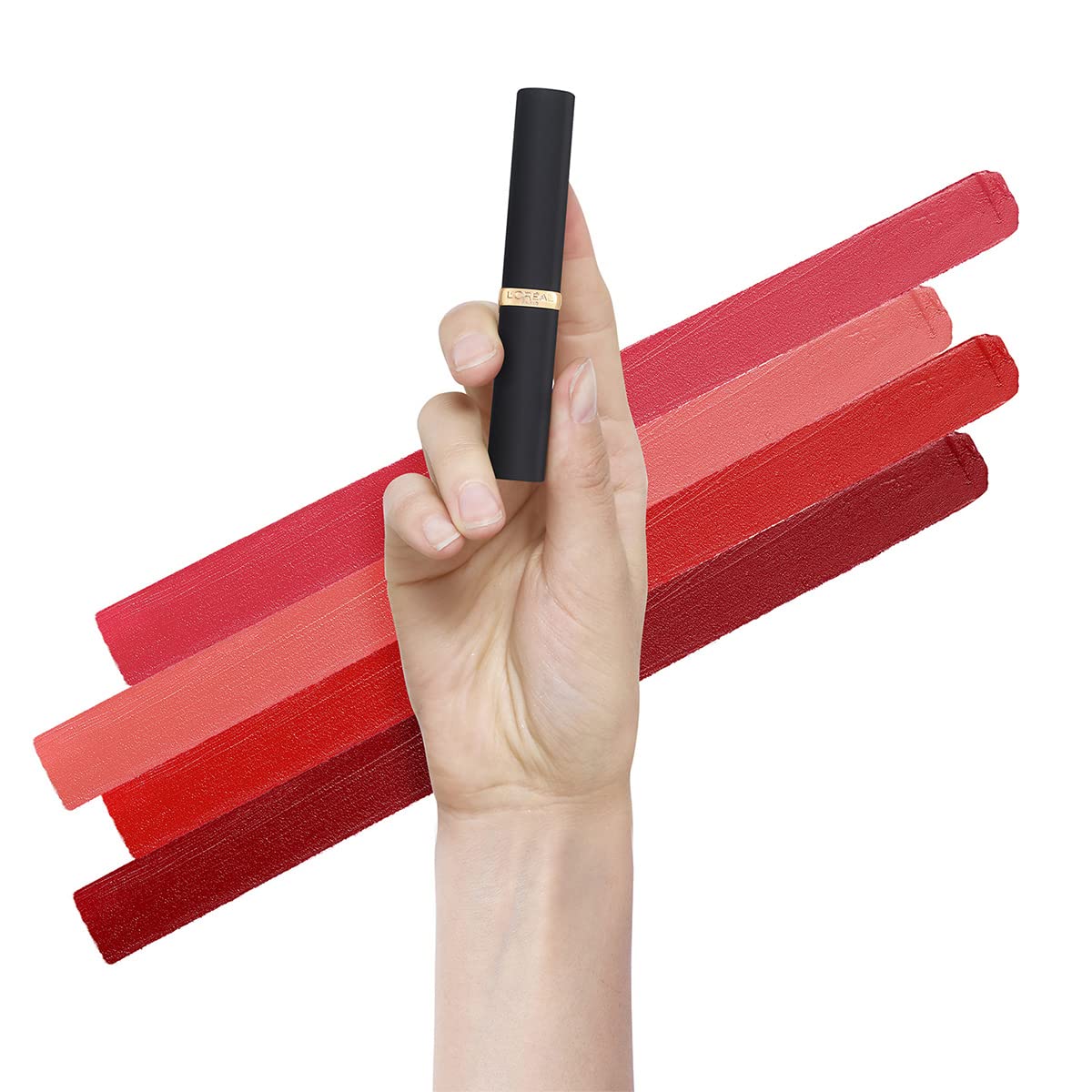 L'Oréal Paris Labial en Barra Mate con Ácido Hialurónico, Color Riche Intense Volume Matte |346 LE ROUGE DETERMINATION, 1.8g