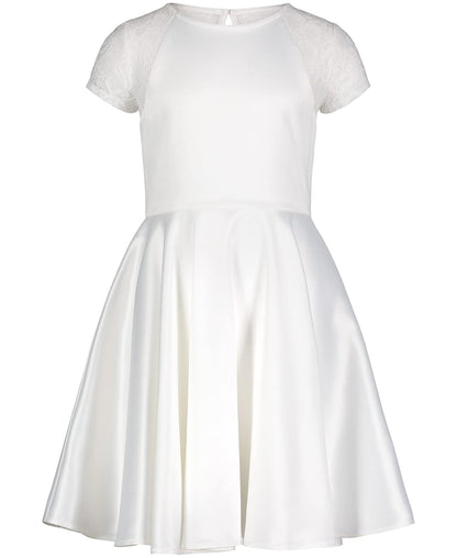 Calvin Klein Vestido de Fiesta sin Mangas para niña - blanco satinado (White Satin) - 12