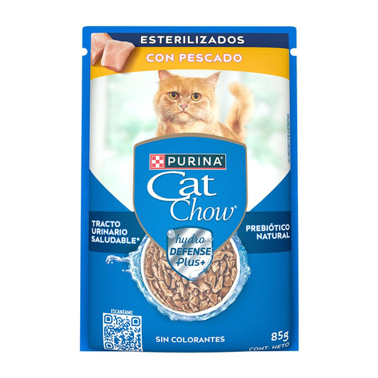 Purina Cat Chow Adulto Esterilizado Todos los Tamaños Sabor Pescado 24pack de 85g
