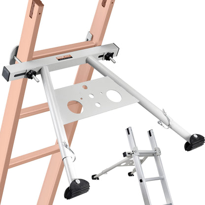 VEVOR Estabilizador de Escalera Soporte de Escalera Extensible con Patas Ajustables Accesorios de Escalera de Pared Resistentes para Canalones de Techo Patas de Goma Antideslizantes Carga de 150kg