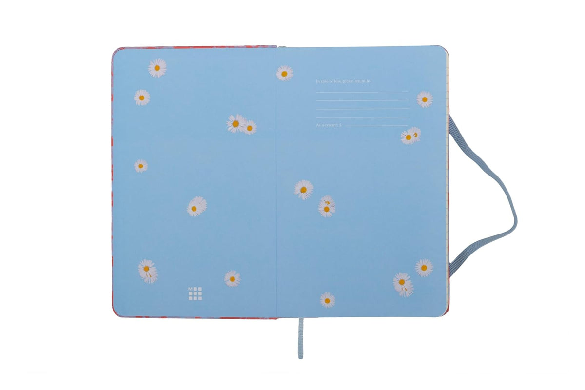 Moleskine - Cuaderno de edición personalizada, tapa dura, rayas, grande (5 x 8.2 pulgadas), lavanda suave/rojo, 240 páginas