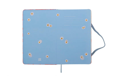 Moleskine - Cuaderno de edición personalizada, tapa dura, rayas, grande (5 x 8.2 pulgadas), lavanda suave/rojo, 240 páginas