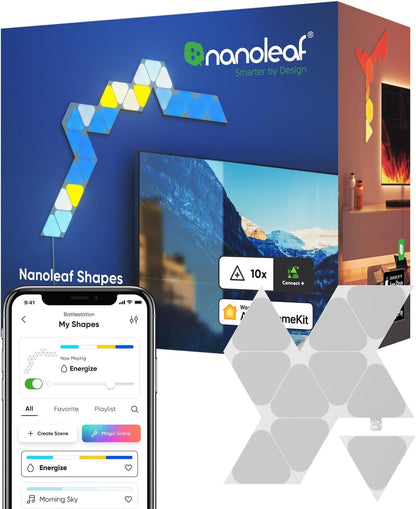 NANOLEAF Shapes Hexágonos Negros, Paquete de 3 Paneles de Expansión - Moderno