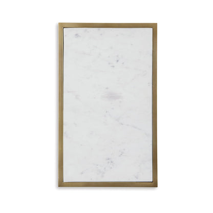SIGNATURE DESIGN BY ASHLEY - Mesa de Acento Lanport - Color Blanco y Dorado