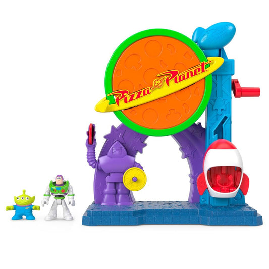 Imaginext Toy Story Set De Juego Pizza Planet, Buzz Y Alien con Vehículo, Escenario Temático Pixar, para Niños De 3 Años En Adelante