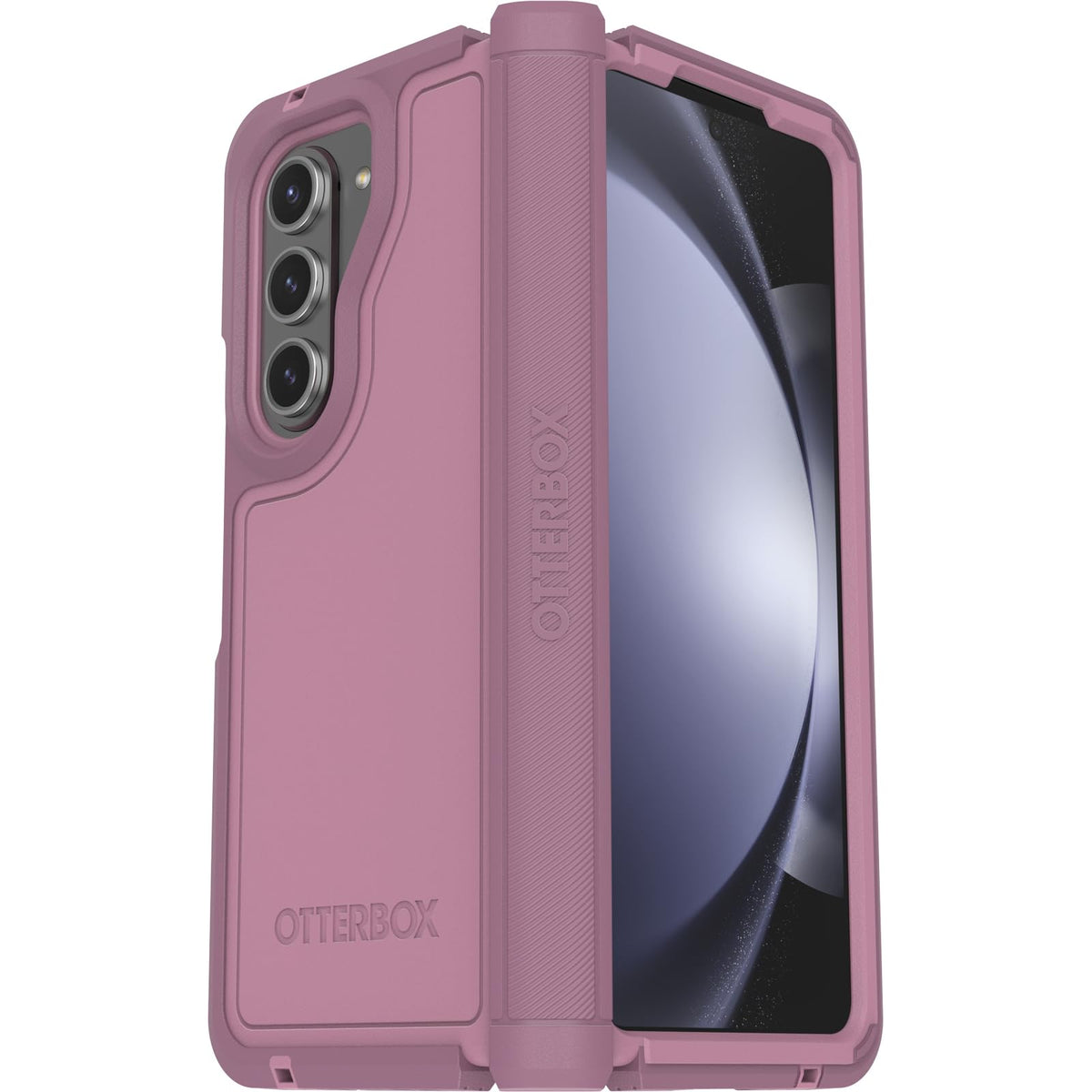 OtterBox - Funda para Galaxy Z Fold5 Defender Series XT - Mulberry Muse (púrpura), sin visualización, Resistente protección de bisagra, Accesorio de cordón, Compatible con PowerShare y Carga