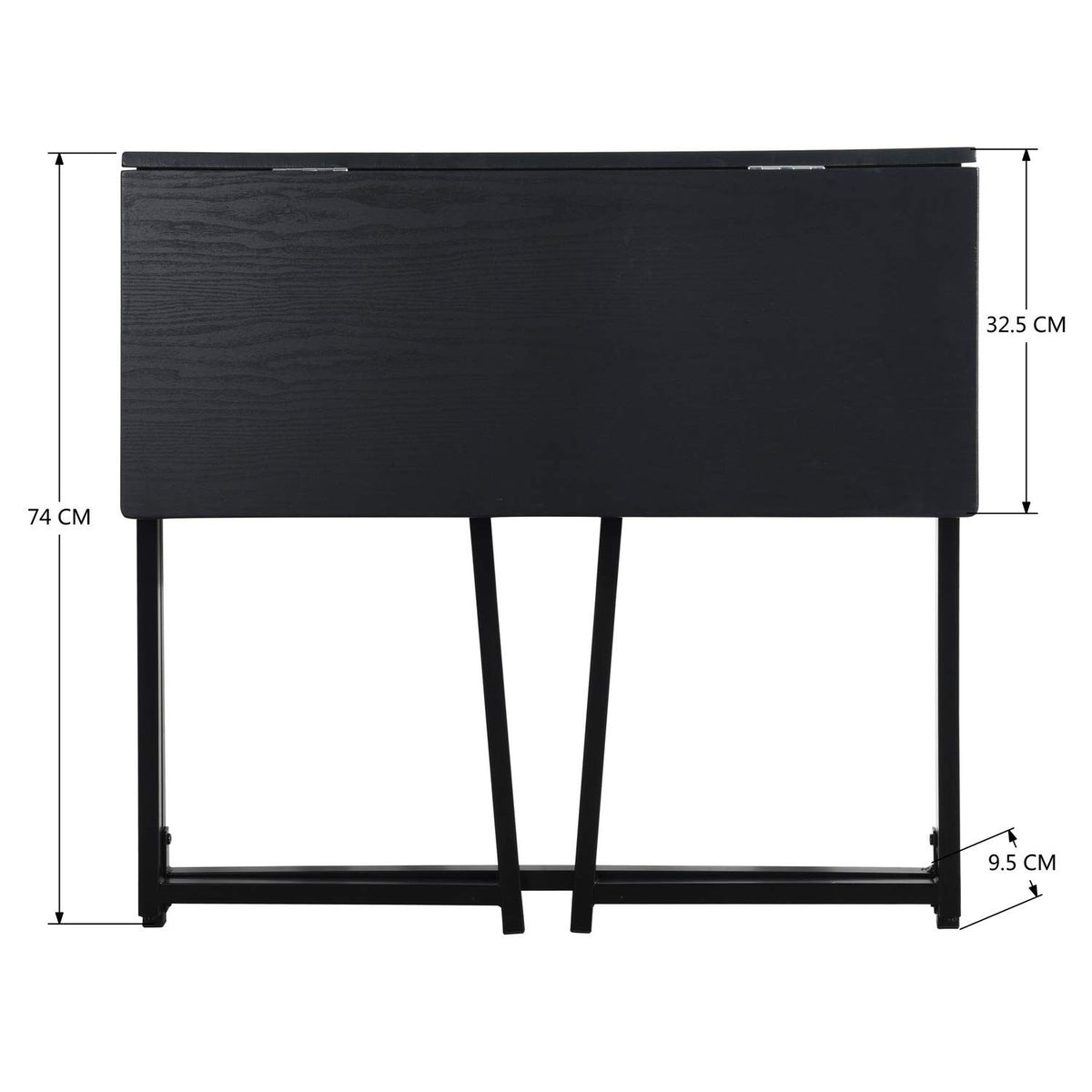 COKOS Escritorio Plegable para Computadora de Casa Marco de Metal Ahorro de Espacio Moderno y Simple Escritorio para Computadora Portátil para Sala de Estudio 80 x 44 x 74 cm Negro