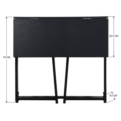 COKOS Escritorio Plegable para Computadora de Casa Marco de Metal Ahorro de Espacio Moderno y Simple Escritorio para Computadora Portátil para Sala de Estudio 80 x 44 x 74 cm Negro