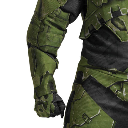 Disguise, Disfraz de Master Chief, Traje Oficial de Halo, Talla Infantil L (10-12), Overol Infantil, Traje Musculoso con Mascara, Infinite Prestige