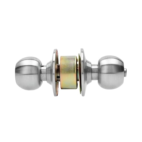 Lock Prolok 19POP Pomo cilíndrico bola función recámara, acero inoxidable, llave estándar, en caja