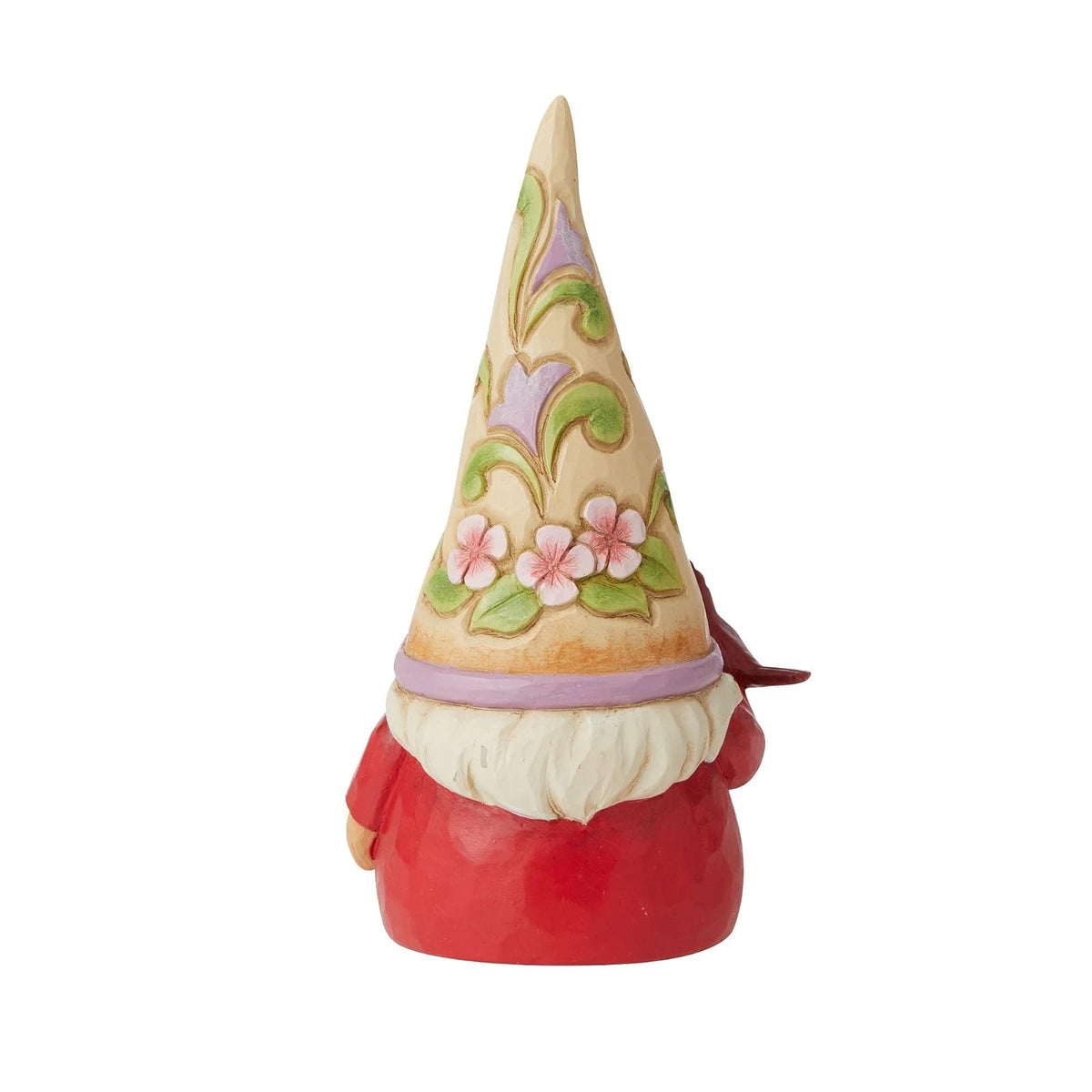 Enesco Jim Shore Heartwood Creek Gnomo sosteniendo una Figura Cardenal, 4.72 Pulgadas, Multicolor