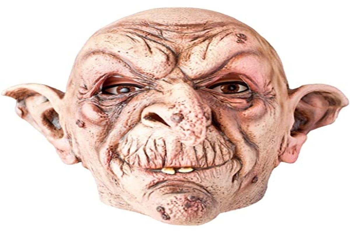 Wizard, Máscara de Látex de Mago Tenebroso y Asqueroso, Disfraz de Hechicero Duende Ideal Para Fiestas de Disfraces y Halloween.