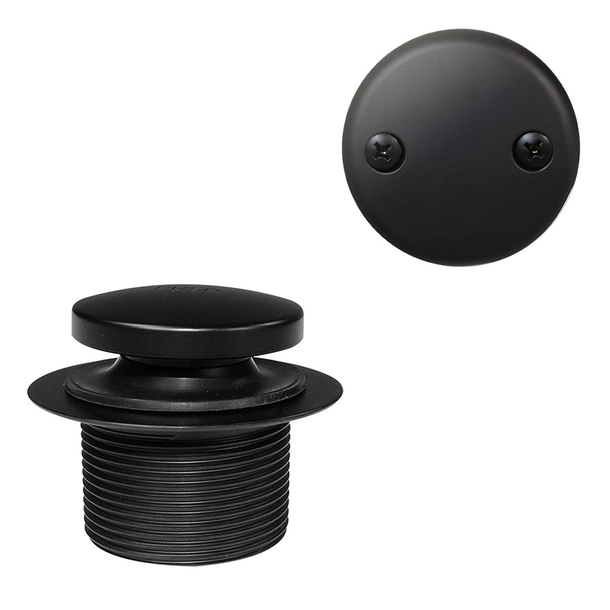 Westbrass 593144-01 Desagüe de baño con punta tubular de 1-1/2 pulgadas, color negro, latón pulido, Negro mate
