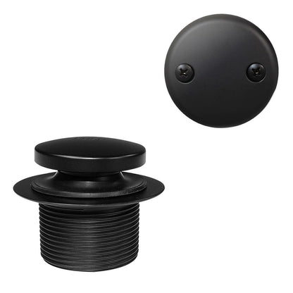 Westbrass 593144-01 Desagüe de baño con punta tubular de 1-1/2 pulgadas, color negro, latón pulido, Negro mate
