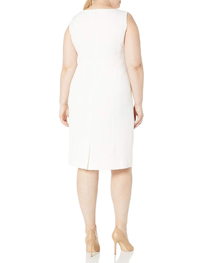 Kasper Vestido de Vaina de crepé elástico de Talla Grande. Vestido para Mujer