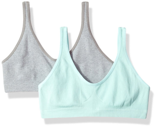 Hanes Brasier cómodo sin Costuras ComfortFlex Fit Paquete de 2 Sujetado de Entrenamiento para Mujer